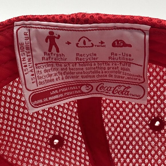 Coca Cola Strapback Cap Trucker Hat Adjustable Embroidered Mesh Company Issued - Picture 9 of 10